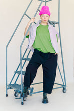 Black Twill Barrel Pant