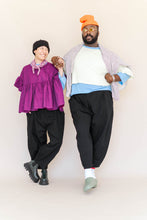 Black Twill Barrel Pant