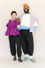 Black Twill Barrel Pant