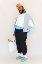 Black Twill Barrel Pant