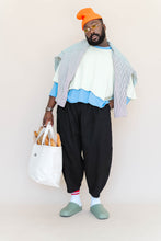 Black Twill Barrel Pant