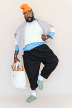 Black Twill Barrel Pant