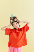 Leopard & Teal Fuzzball Handbag