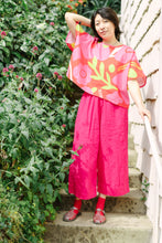 Mid Easy Pant in Hot Pink Linen (RTS)