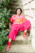 Mid Easy Pant in Hot Pink Linen (RTS)