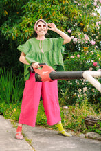 Mid Easy Pant in Hot Pink Linen (RTS)