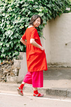 Mid Easy Pant in Hot Pink Linen (RTS)