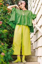 Mid Easy Pant in Limeade Linen (RTS)