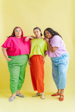 Barrel Pant in Acid Green Twill