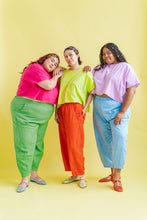 Barrel Pant in Acid Green Twill