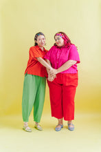 Barrel Pant in Acid Green Twill