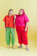 Barrel Pant in Acid Green Twill