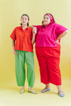 Barrel Pant in Acid Green Twill