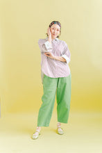 Barrel Pant in Acid Green Twill