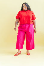 Mid Easy Pant in Hot Pink Linen