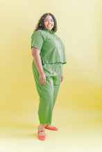 Barrel Pant in Acid Green Twill