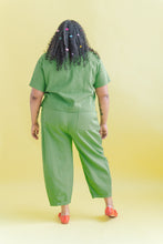 Barrel Pant in Acid Green Twill