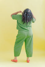 Barrel Pant in Acid Green Twill