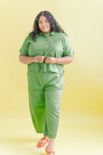 Barrel Pant in Acid Green Twill