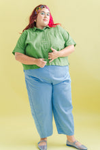 Barrel Pant in Neptune Twill