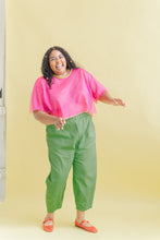 Barrel Pant in Acid Green Twill