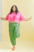 Barrel Pant in Acid Green Twill