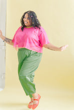 Barrel Pant in Acid Green Twill