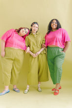 Barrel Pant in Acid Green Twill