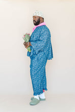 Light Floral Chambray Ruffle Pants