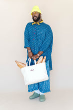 Polka Dot Denim Soft Volume Shirt Dress