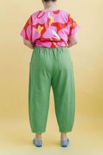 Barrel Pant in Acid Green Twill