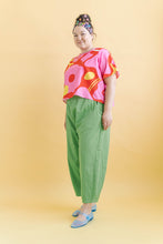 Barrel Pant in Acid Green Twill