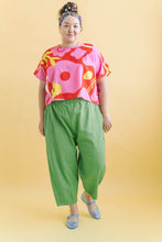 Barrel Pant in Acid Green Twill