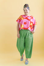 Barrel Pant in Acid Green Twill