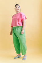 Barrel Pant in Acid Green Twill