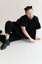 Black Twill Barrel Pant