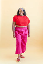 Tied Top in Cherry Linen