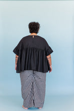 Black Cotton Mushroom Top