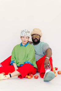 Cherry Linen Mid Easy Pant