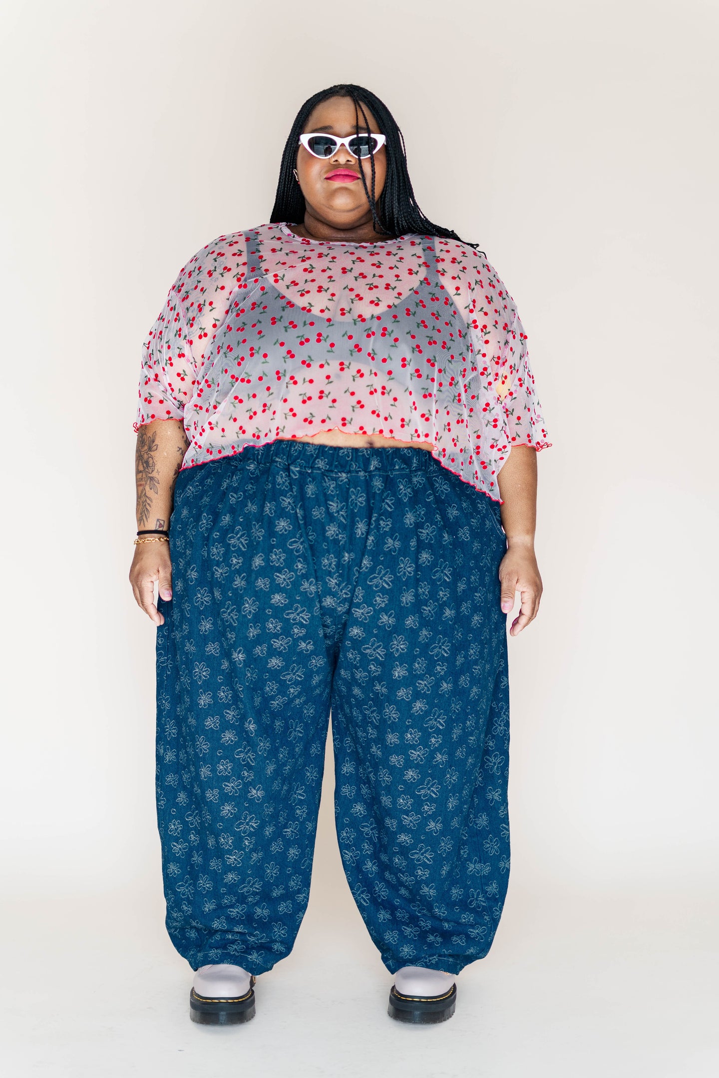 Dark Daisy Denim Balloon Pant – Nettle Studios