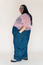 Dark Daisy Denim Balloon Pant