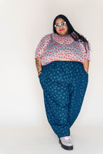 Dark Daisy Denim Balloon Pant