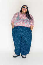 Dark Daisy Denim Balloon Pant