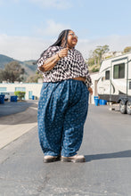 Dark Daisy Denim Balloon Pant