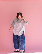 Dark Daisy Denim Balloon Pant