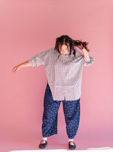 Dark Daisy Denim Balloon Pant