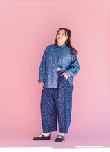 Dark Daisy Denim Balloon Pant