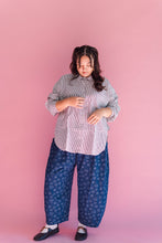 Dark Daisy Denim Balloon Pant