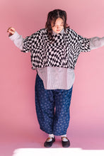 Dark Daisy Denim Balloon Pant