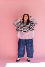 Dark Daisy Denim Balloon Pant